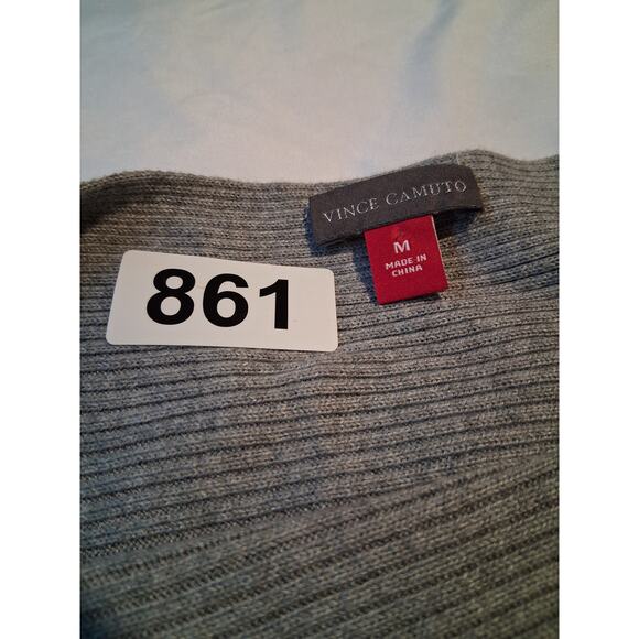 Vince Camuto Women's size Medium Ribbed Slouchy Doman Sleeve Boat Grungecore Top - Picture 7 of 10